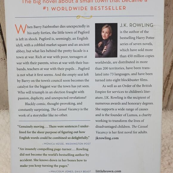 The Casual Vacancy by J.K. Rowling Soft Back Book - Picture 4 of 4